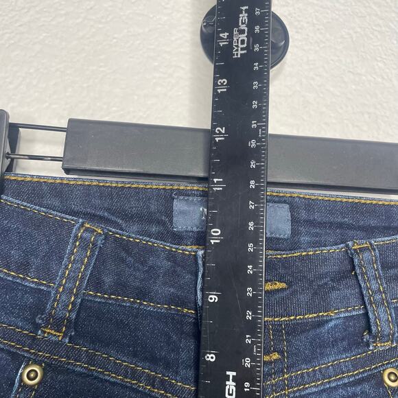 ModCloth Womens Jeans Size 8 Dark Wash Denim Blue Skinny Leg Button Fly - Picture 6 of 10
